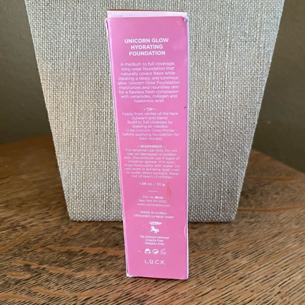 Unicorn Glow Hydrating Foundation Shade: Nutmeg. New in Box (NIB)!